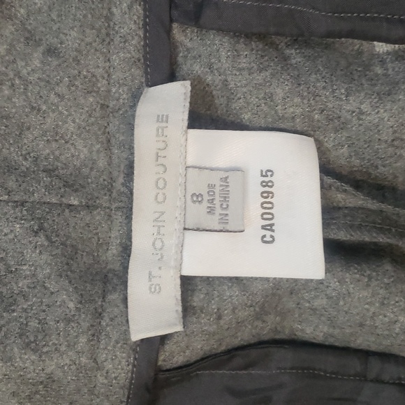 St. John Couture Grey Cashmere Dress Pants - Picture 11 of 15